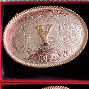 Justin Silver - Belt Buckle Letter Y
